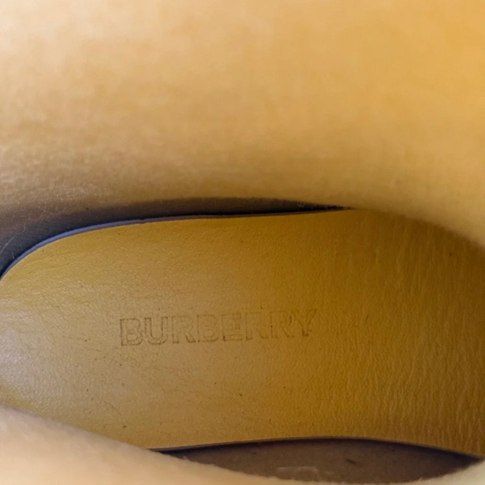 Burberry Kids Yellow Rubber Logo Rain‎ Boots Size EU32 US13.5-1